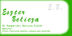 eszter belicza business card